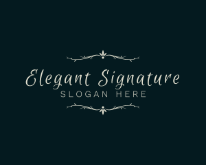 Elegant Decorative Calligraphy logo design