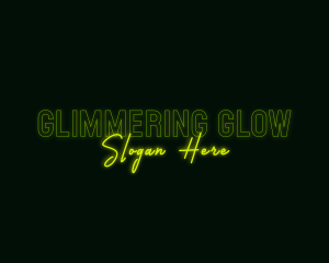 Neon Glow Light Gaming logo design