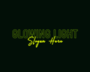 Neon Glow Light Gaming logo design