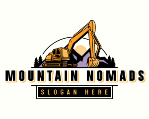 Construction Industrial Excavator logo design