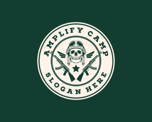 Skull Pilot Military Rifle logo