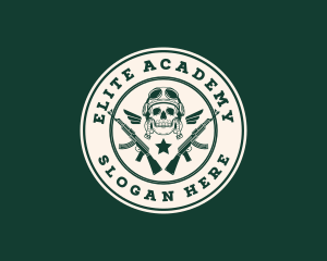 Skull Pilot Military Rifle logo
