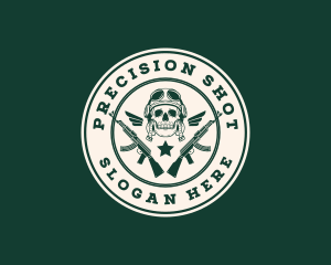 Skull Pilot Military Rifle logo