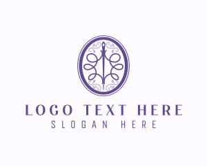 Elegant Ornament Needle logo