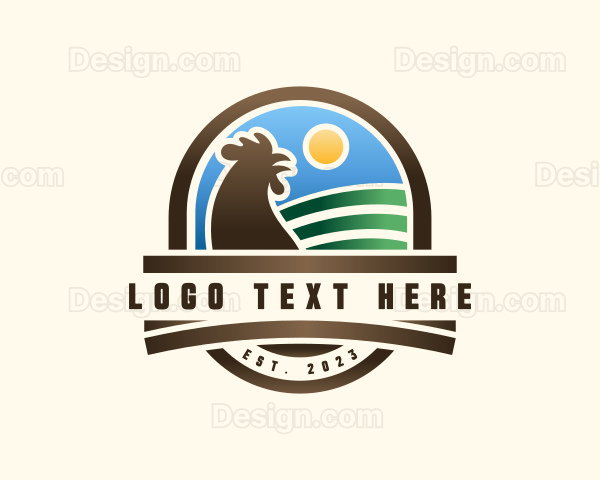 Rooster Farm Livestock Logo