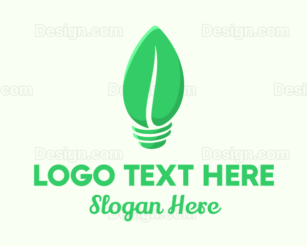 Leaf Lamp Light Logo