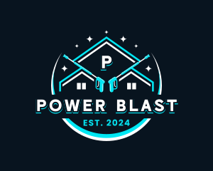 Power Wash Roof Cleaning logo design