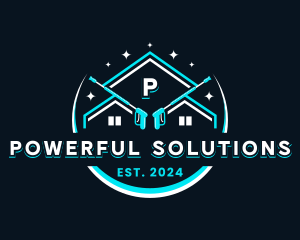 Power Wash Roof Cleaning logo design