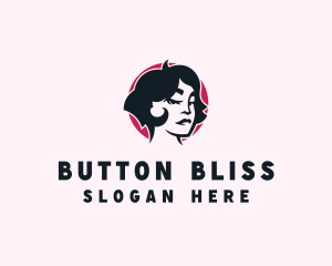 Beauty Babe Woman Haircut logo design