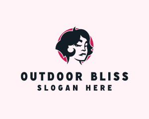 Beauty Babe Woman Haircut logo design