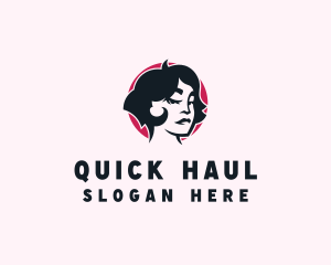 Beauty Babe Woman Haircut logo design