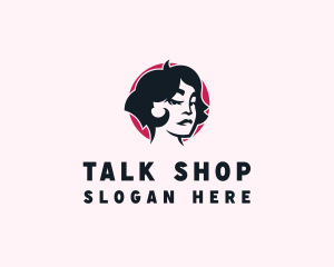 Beauty Babe Woman Haircut logo design