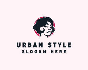 Beauty Babe Woman Haircut logo design