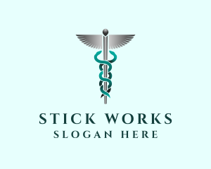 Caduceus Staff Hospital Logo