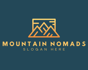 Mountain Trekking Adventure logo design