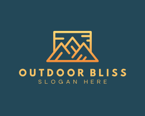 Mountain Trekking Adventure logo design