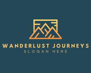 Mountain Trekking Adventure logo design