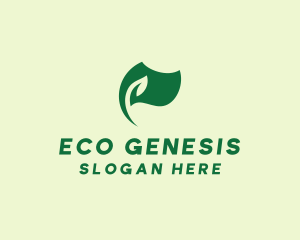 Green Nature Eco Flag  logo design