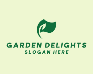 Green Nature Eco Flag  logo design