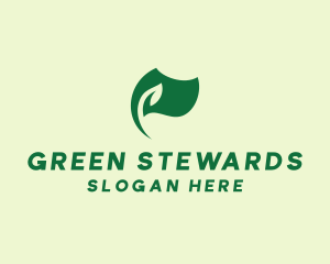 Green Nature Eco Flag  logo design