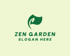 Green Nature Eco Flag  logo design