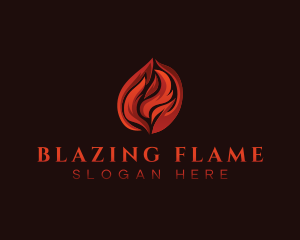 Fire Flame Blaze logo design