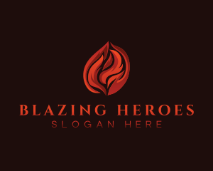 Fire Flame Blaze logo design