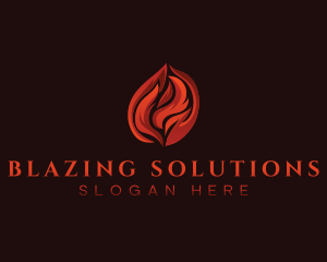 Fire Flame Blaze logo design