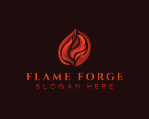 Fire Flame Blaze logo design