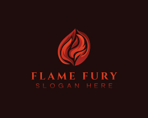 Fire Flame Blaze logo design