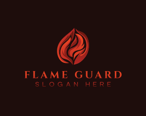 Fire Flame Blaze logo design