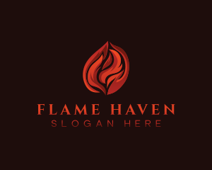 Fire Flame Blaze logo design