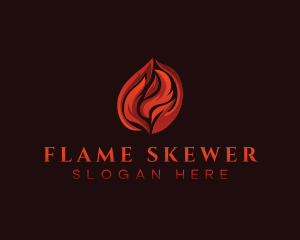 Fire Flame Blaze logo design