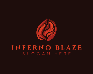 Fire Flame Blaze logo design