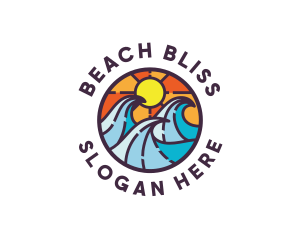 Wave Resort Beach logo design