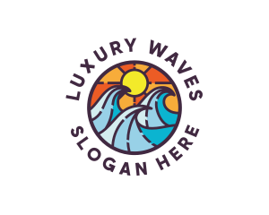 Wave Resort Beach logo design