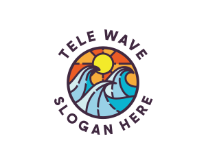 Wave Resort Beach logo design