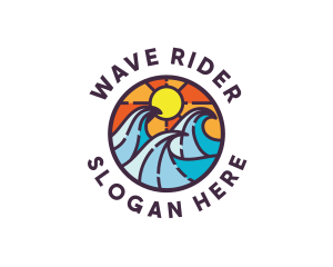 Wave Resort Beach logo design