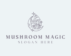 Wild Magical Mushroom logo design