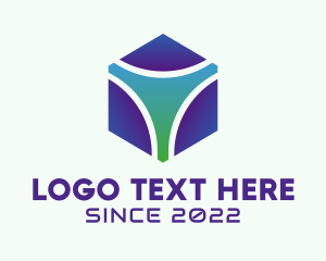 Digital Cyber Technology Cube  logo design