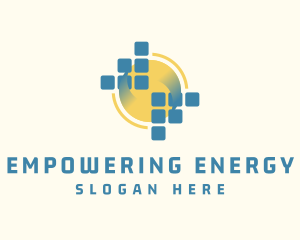 Solar Panel Electricity logo design