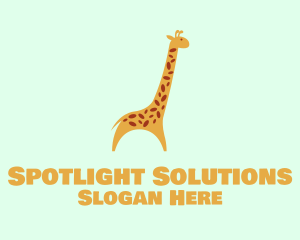 Cute Yellow Giraffe logo design