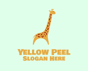 Cute Yellow Giraffe logo design