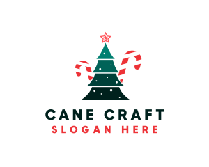 Christmas Candy Cane  logo design