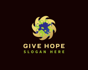 International Volunteer Globe logo design
