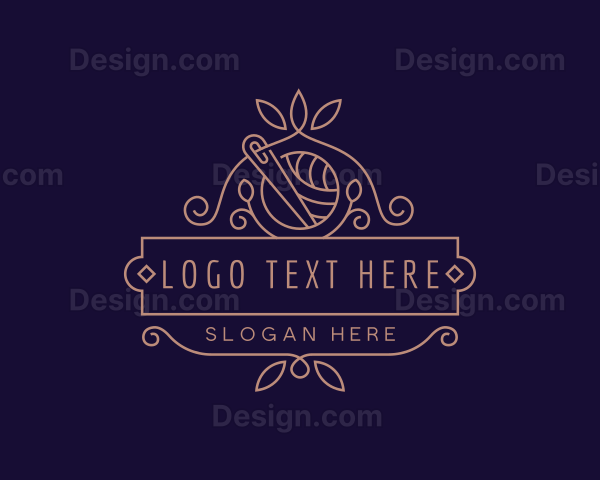 Needle Seamstress Dressmaker Logo