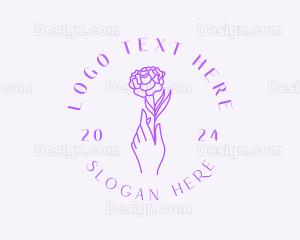 Rose Flower Skincare Logo