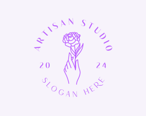 Rose Flower Skincare logo design