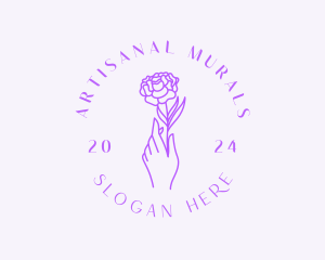 Rose Flower Skincare logo design