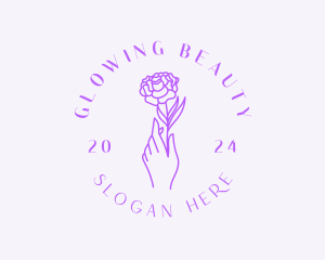 Rose Flower Skincare logo design